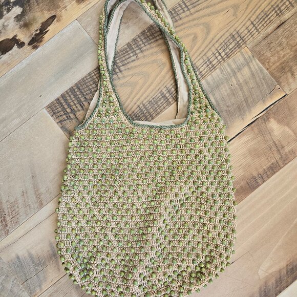 American Eagle Green Beaded Handbag - Picture 2 of 9